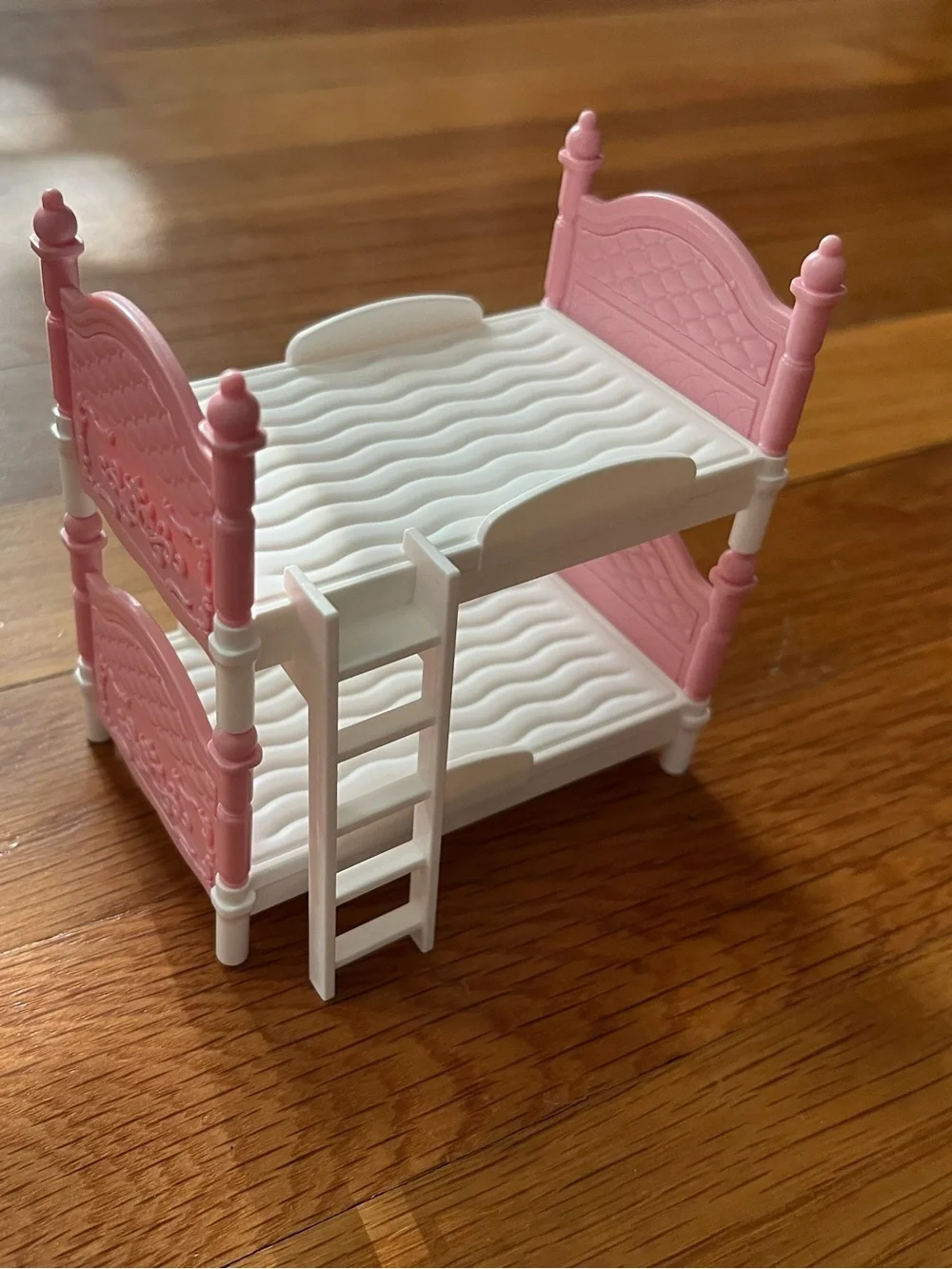 Pair of White and Pink Doll Beds with Ladder